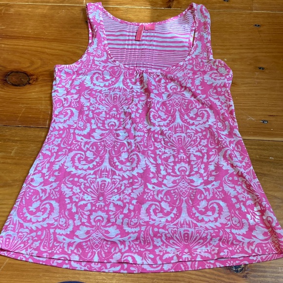 CHARLOTTE *Bundle/2* Blue & Pink Printed Tank Top Semi-Sheer - Picture 5 of 12